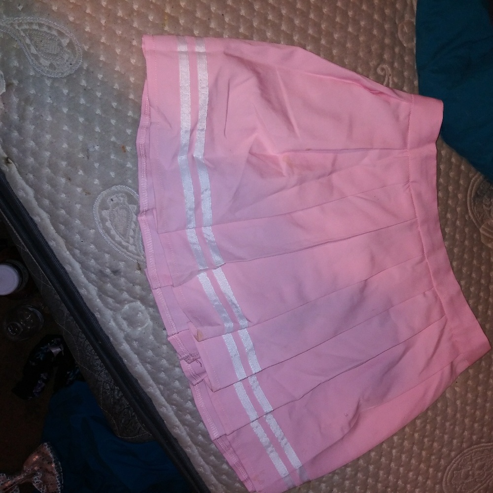 Pink babydoll skirt with heart choker/bracelet